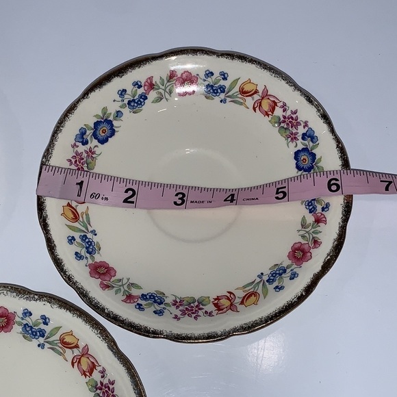 ALFRED MEAKIN England Tennessee Vintage 18 KT GOLD Border Tea Cup and Saucer - Picture 6 of 7